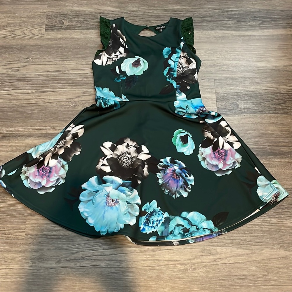 Green Floral Formal Dress